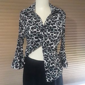 apt.9 petite M black blouse